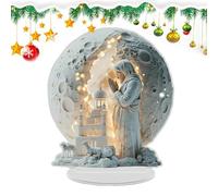 Acrylic Religious Decorations - Religious Christmas Ornament, Holy Figure Decoration | Hanging Acrylic Jesus Decor, Spiritual Gift for Christians, and Lightweight Design