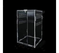 Acrylic Reptile Breeding Box,Jumping Spider Enclosure, Insect Feeding Box with Vents,Portable Crawling Tarantula Transparent Reptile Pet,Enclosure Breeding box for Spider Lizard Scorpion(12* 12* 20)