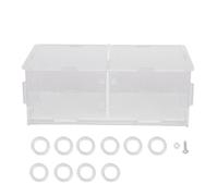 Acrylic Reptile Breeding Box Transparent Durable Landscaping Feeding Box with Movable Partition for Fighting Crickets Lizards Snakes 19 x 11 x 7.2cm