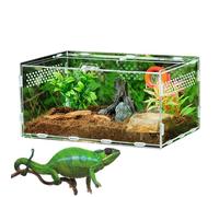 Acrylic Reptile Cage - Terrarium Habitat Enclosure, Reptile House Cage | Reptile Habitat Grow Box, Portable Clear Acrylic Reptile Terrarium Tank for Lizard Turtle Insects