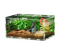 Acrylic Reptile Feeding Box, All-round Transparent Carrier for Pet Spiders Scorpions Horned Frogs