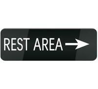 Acrylic Rest Area Sign, Easy Installation for Highway Rest Stop Lounges, Office Break Rooms, Hospital Patient Waiting Areas, and Event Venue Relaxation Zones, Premium Design, 3x9 Inch.