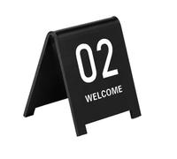 Acrylic Restaurant Number Plate, Acrylic Double Sided Tent Table Number Cards Multicolor Numbers 1-100(Black,51~60)