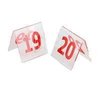 Acrylic Restaurant Number Plate, Acrylic Table Number Plate Red 80x80mm(Red 21 to 40)