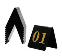 Acrylic Restaurant Number Plate, Acrylic Table Number Plates Black 80x80mm Digital Restaurant(31-40)