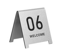 Acrylic Restaurant Number Plate, Acrylic Table Number Plates Pack Of 10 Double Sided Tent Style Multicolor 7x6cm/9x8cm(Silver 7 * 6cm,91-100)