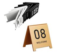 Acrylic Restaurant Number Plate, Acrylic Table Number Signs Multicolor 7x6cm 9x8cm Pack Of 10(Gold 7 * 6cm,11-20)