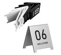Acrylic Restaurant Number Plate, Acrylic Table Number Signs Multicolor 7x6cm 9x8cm Pack Of 10(Silver 9 * 8cm,51-60)