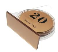 Acrylic Restaurant Number Plate, Acrylic Table Number Stands In Black And Gold With Numbers 1-100(Gold,61-70)