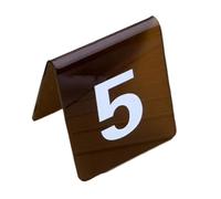 Acrylic Restaurant Number Plate, Acrylic Tent Table Numbers Multicolor 1-100 3.1x3.5 inches(Brown,11~20)