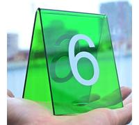 Acrylic Restaurant Number Plate, Acrylic Tent Table Numbers Multicolor 1-100 3.1x3.5 inches(Green,30~40)