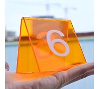 Acrylic Restaurant Number Plate, Acrylic Tent Table Numbers Multicolor 1-100 3.1x3.5 inches(Yellow,71~80)