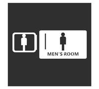 Acrylic Restroom Sign | Colors 1, 3, 4, 5, 6, Size 20cm x 12cm, Indoor And Outdoor Use: Acrylic Door Plate(5)