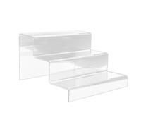 Acrylic Riser - Clear Acrylic Risers for Display | 2/3 Steps Display Riser for Cupcake Figurines Jewelry Desserts