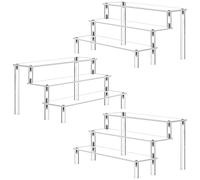 Acrylic Riser Clear Display Stand Cologne Organizer Acrylic Shelves 3 Tier Shelf for Amiibo Funko Figures Toys Cupcake Food Desserts Perfume Collection (3 PACKS)