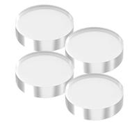Acrylic Risers for Display - Transparent Round Support | Clear Acrylic Risers | for Crystal Mineral Perfume Ring Cake Small Collectible Art Craft Shop Bedside Table