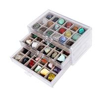 Acrylic Rock Collection Display Case Rock Collection Box for Kids Display Cases for Collectibles Crystal Display Case Holder Shadow Boxes Display Cases Display Cabinet Fossil Display Box