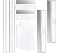 Acrylic Roller for Polymer Clay, 12PCS/Set Clear Clay Tools with Polymer Roller, Steel Cutter, Backing Board, for Shaping Modelling Sculpting Tools