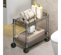 Acrylic Rolling Storage Trolley 4 Tier Mobile Shelving Unit for Kitchen & Bathroom nization Multi Purpose Utility Rack for Snacks Vegetables & Household Items