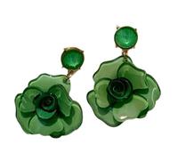 Acrylic Rose Flower Earrings Exquisite Flower Designs Drop Ear Studs Acrylic Earrings For Weddings And Dates