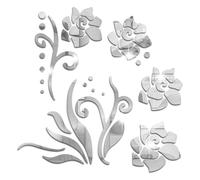 Acrylic Rose Mirror Wall Stickers, Removable Self Adhesive | Smooth Reflective Surface, Silver Finish, Enhances Natural Light, Suitable for Bathrooms, Bedrooms and Home Interiors