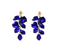 Acrylic Rose Petal Tassel Pendant Earrings Bohemian Long Flower Statement Bold Colorful Earrings for Women's Gifts, metal Alloy, metal