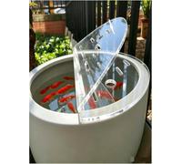 Acrylic Round Aquarium Cover Panel | Clear Multiple Sizes for Round Acrylic Aquarium: Feeding Ventilation Flip Top(50cm/20in)