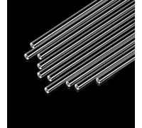 Acrylic Round Rod 3 mm x 30 cm Acrylic Rod Transparent Pack of 10 Acrylic Dowel Rods Transparent Acrylic Round Rods Light Guide for Any Cutting Suitable for Architectural Crafts (3 mm x 30 cm)