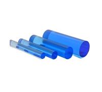 Acrylic Round Rod Clear, Green Red Yellow Orange Blue Clear Transparent Acrylic Plastic Round Rod Bar, PMMA Solid Rods 1pc(Blu,5x500mm)