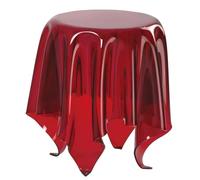 Acrylic Round Side Table, Floating Coffee Table with Arc Edges, Modern Nightstand for Living Rooms, Bedrooms, and Small Spaces