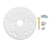 Acrylic Router Base Plate, 6.5 Inches Universal Router Table Base Plate with Centering Pin Screws for Trim Routers Woodworking Sub Base Router Adaptor for Guiding Bushing