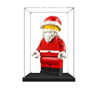 Acrylic Santa Minifigure Display Case for Lego 40820 Transparent Dustproof Storage Box (Model Not Included) (Transparent 2mm)