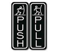 Acrylic Self-Adhesive Door Push Pull Stickers Colorful 15x5cm 4 Pairs