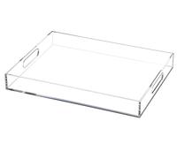 Acrylic Serving Tray with Handles - Large 40x30x5 cm - Ideal for Breakfast, Coffee, Tea, and Beverages - Clear Tray for Hotels and Restaurants