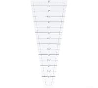 Acrylic Sewing Ruler, 20.5 x 7.5 cm Triangular Template for Patchwork and Quilting, Precise Wedge Cutting, Bold Markings, Crafters & Quilters
