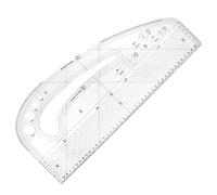 Acrylic Sewing Ruler With 5 Button Hole Templates 3 Eyelet Guides & Flexible Measuring Tool For Crafting Acrylic Pattern Making Ruler Clear Sewing Template Tool For Crafting