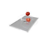 Acrylic Shallow Water Tank, Floating Photo Props Shooting Tray, Clear Display Showcase,Multifunction Food Cosmetic Storage Box Height 6cm/2.36 Inches(50x50x6cm/20x20x2.4in)