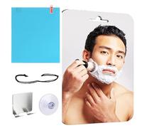 Acrylic Shaving Makeup Mirrored With Fogless Designs Portable Wall Hanging Mirrored For Travel And Home Bathroom Use No Drill