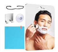 Acrylic Shaving Mirrored Travel Makeup Mirrored Compact And Practical Bathroom Hanging For Men Women Adhesive Hooks
