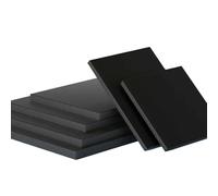 Acrylic Sheet, ABS Plastic Sheet 500x500mm Multicolor Multiple Thicknesses for CNC DIY Model Making(Black,20x500x500mm)