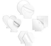 Acrylic Sheet Clear Blank Cast 10PCS 2mm Clear Acrylic Sheets Blank Perspex Panels for LED Sign DIY Craft Display(Heart)