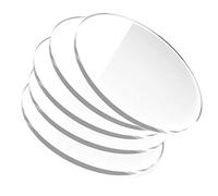 Acrylic Sheets 5 Pcs Clear Acrylic Plastic Sheet Round Circle Board, for DIY Crafts (Thickness 3 MM Diameter 70/80/90 MM),Diameter 90 MM