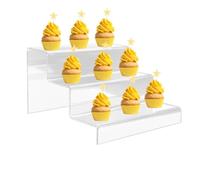 Acrylic Shelves Display, Multifunctional Display Risers, 2/3 Layers Shoe Display Stand Showcase Stands for Small Items, Toiletries, Cosmos