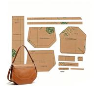 Acrylic Shoulder Bag Template 12 Piece Set, Clear Leather Pattern for Handbag Making, Precise Sewing Template for DIY Tote and Messenger Bag, Portable Craft Tool
