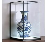 Acrylic Showcase Display Cabinet, Collectibles/ Keepsakes/ Action Figures Assemble Acrylic Display Case 24 20 16 14 12 10 8 6 Inch, Transparent Square Cube Containers(White,16x14x16in/40x35x40cm)