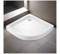 Acrylic Shower Base Tray with Non-Slip Surface and Removable Drain Cover for Bathroom Installation