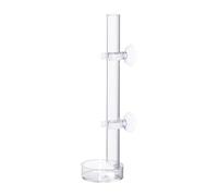 Acrylic Shrimp Feeder Tube with 80mm Basin for Aquarium Glass | Easy Feeding, Less Food Scatter, Aquarium Hobbyists and Shrimp Keepers, Fish Tank Use