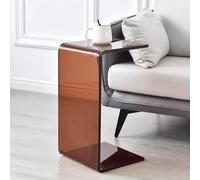 Acrylic Side Table, C Shaped Transparent End Table, Modern Clear Coffee Table for Living Room, Snack Table and Center Table