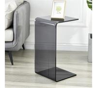 Acrylic Side Table with C-Shape Design, Space-Saving Bedside Shelf for Living Room, Bedroom, or Balcony