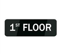 Acrylic Sign - 1St Floor Sign For House, Home, And Office - Strong Self-Adhesive, Acrylic Sign For Fornt Door Yard Sign 9x3 inch